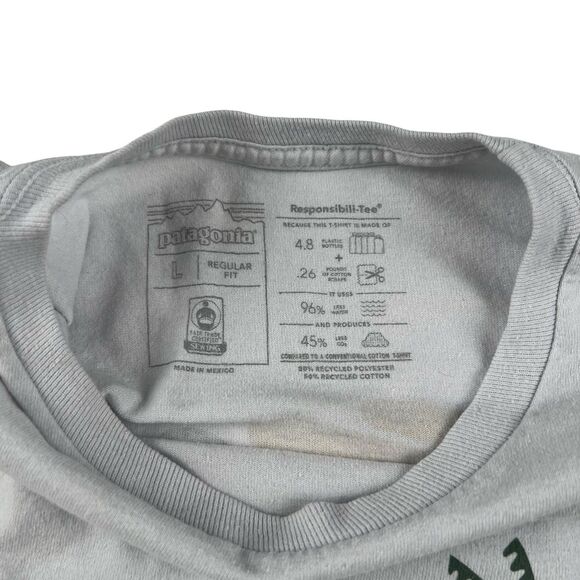 Patagonia Men's Trail Responsibili-Tee T-Shirt White Large - Picture 8 of 14